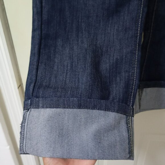 Merona Womens Dark Wash DenimCropped Jeans 14R Stretch - Picture 5 of 10